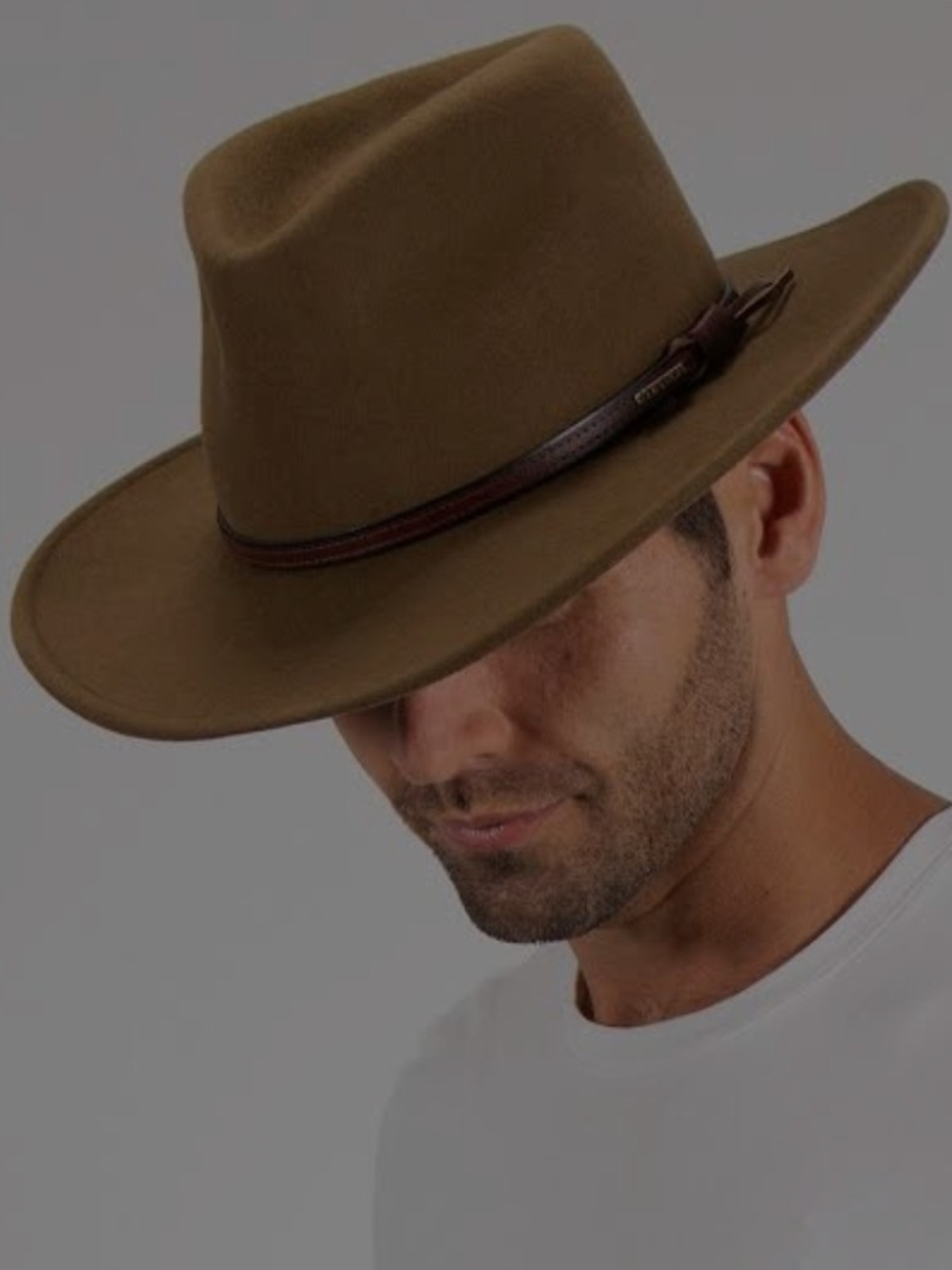 Stetson Crushable Boseman Olive Brown Felt Fedora with Leather Band